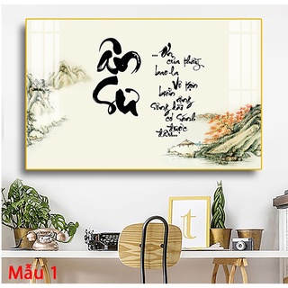 Tranh Laminate Tráng Gương Treo Tường Tri Ân 20 11 - Chữ Thư Pháp Công Ơn Thầy Cô 