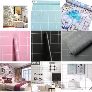 10m decal giấy dán tường có sẵn keo khổ 45cm -Ô VUÔNG BỰ