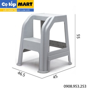 Ghế nhựa 2 bậc/tầng siêu bền 55cm - ghế nhựa chăm sóc xe