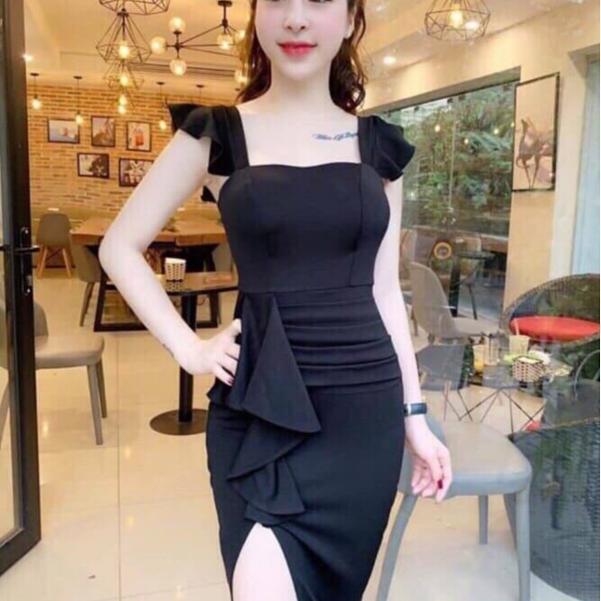 [ FREESHIP ] ĐẦM ÔM PHỐI BÈO CỔ VUÔNG