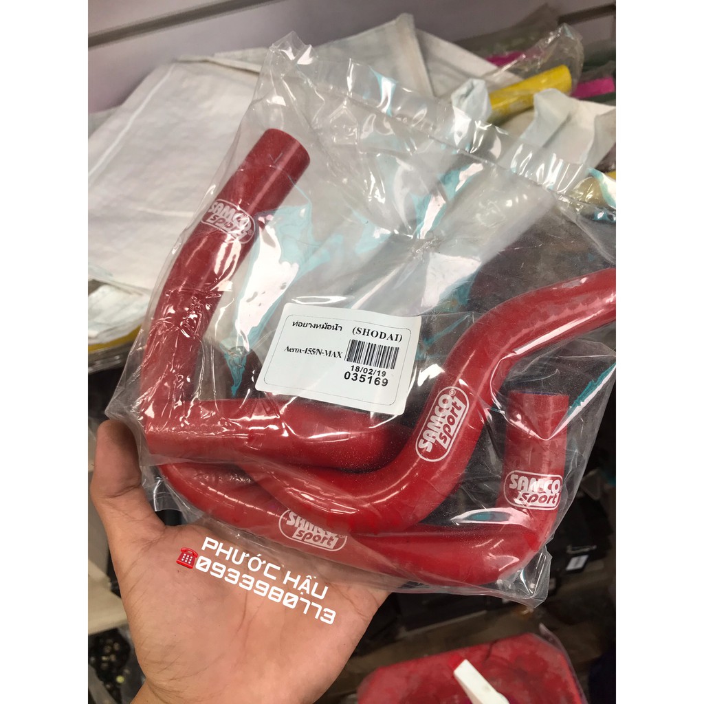 ỐNG DẤN NƯỚC GIẢI NHIỆT SAMCO SPORT UỐN SẴN CHO NVX MÀU ĐỎ  - HẬU RACING SHOP