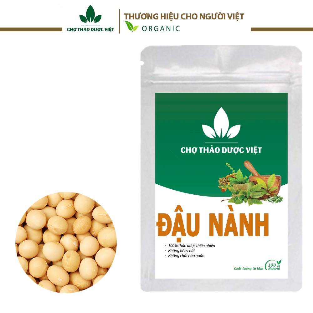 Đậu nành hữu cơ nguyên hạt to,đẹp 500g (Hạt đậu nành, đậu tương khô làm sữa đậu nành, tàu hũ )- Chợ Thảo Dược Việt