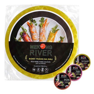 E - Bánh Tráng Mekong River 3 Màu 22Cm 300G