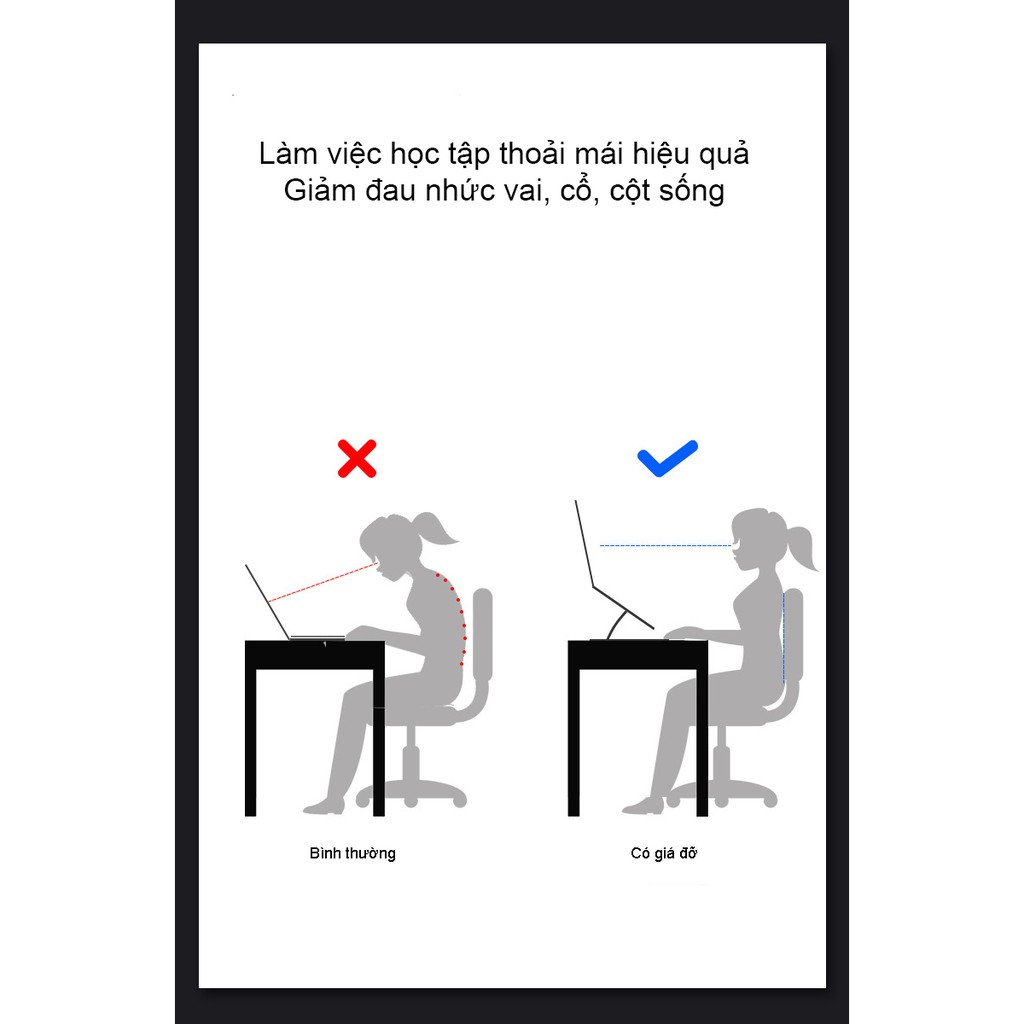 Giá Đỡ Máy Tính, Laptop, iPad, Macbook Hợp Kim Nhôm Cao Cấp. Hỗ Trợ Tản Nhiệt Chống Mỏi Cổ, Vai, Gáy FS-0102 | WebRaoVat - webraovat.net.vn