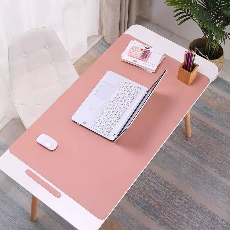 Tấm Lót Chuột Để Bàn Chống Ẩm Chống Nước Bằng Da Màu Trơn Cỡ Lớn