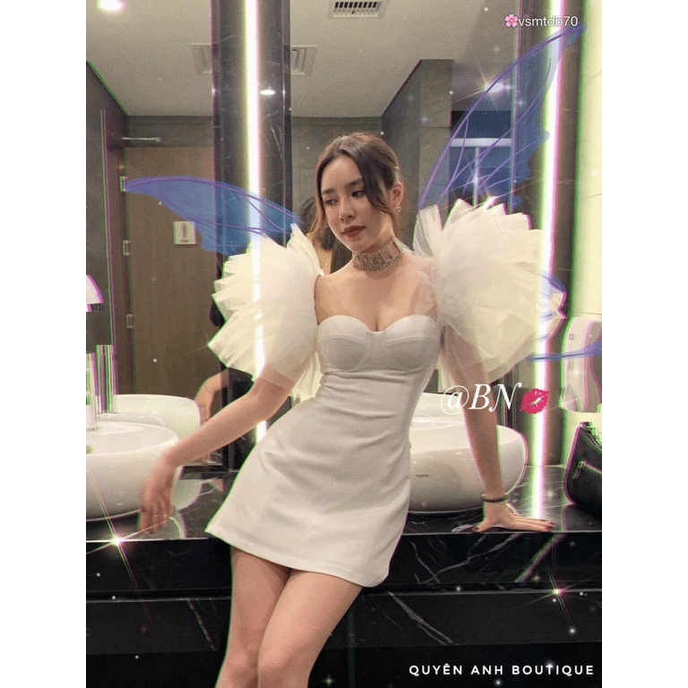 [FREE SHIP] ĐẦM NỮ DỰ TIỆC TAY LƯỚI CÁCH ĐIỆU CỰC HOT CVA3