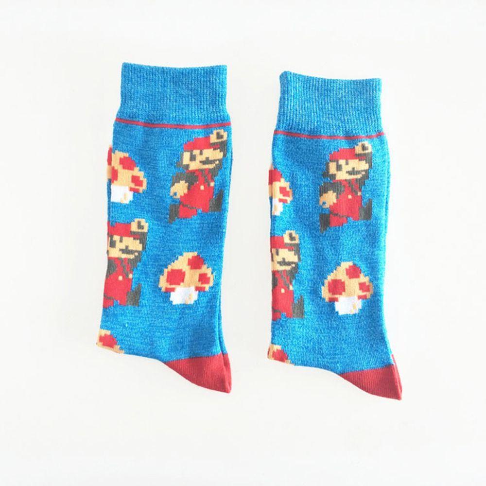 Vớ Cotton Họa Tiết Hoạt Hình Super Mario Dễ Thương Cho Bé