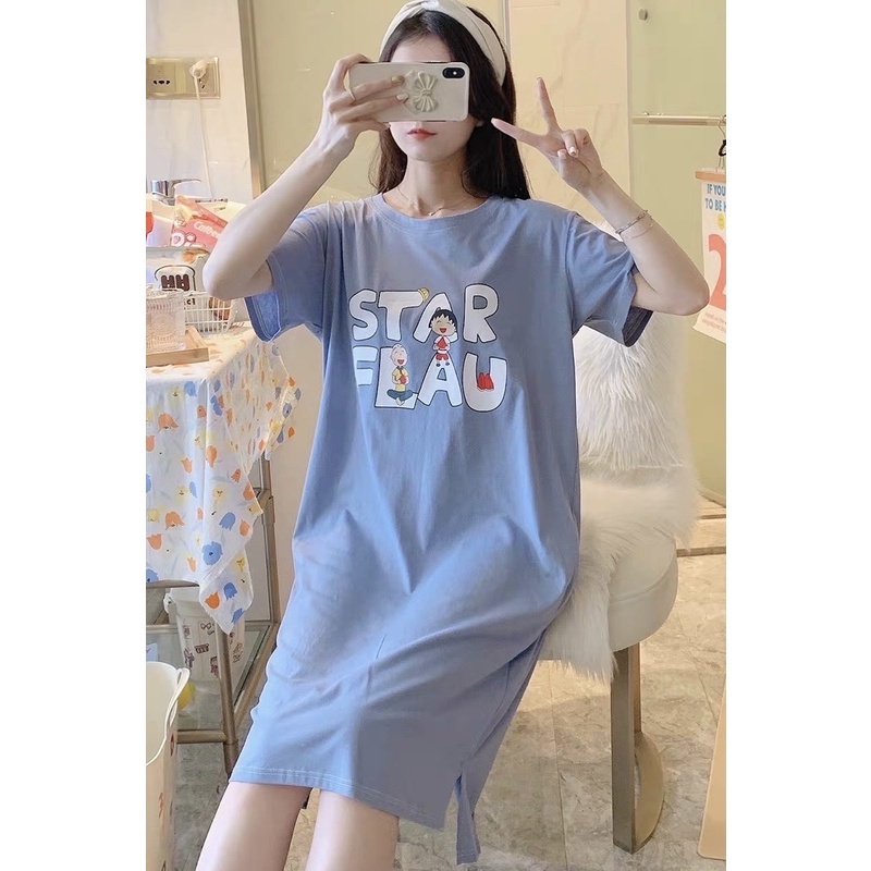 Đầm bầu - Váy mặc nhà - thời trang mới nhất chất liệu cotton-mềm- mát -mịn