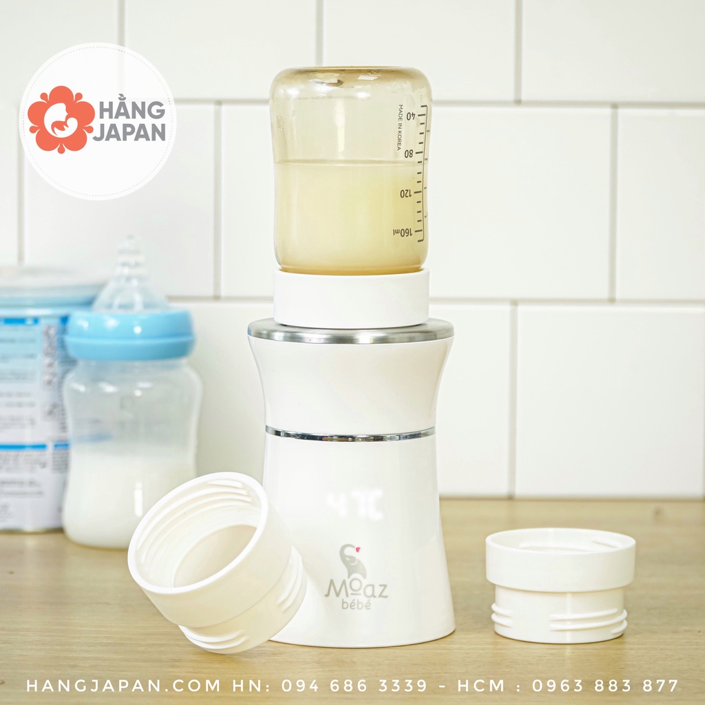 Máy hâm sữa cầm tay Moazbebe MB041 tặng 4 cổ nối Hegen, Moyuum, Avent, Pigeon - BH 12 THÁNG CHÍNH HÃNG