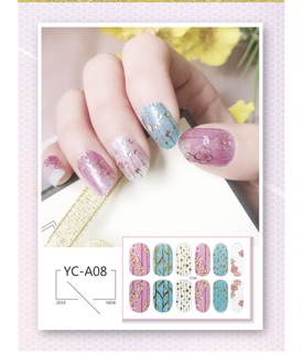 Miếng Dán Móng Tay Nghệ Thuật_Có Sẵn (12 Móng)_YC_A
