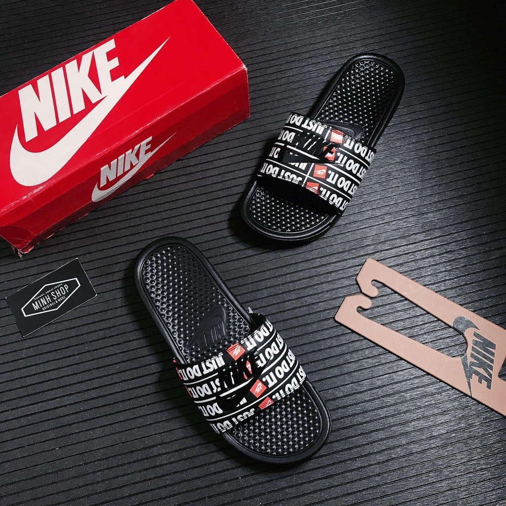 Dép Nikkeeee_Benassi JDI Black/White/Orange - 5538