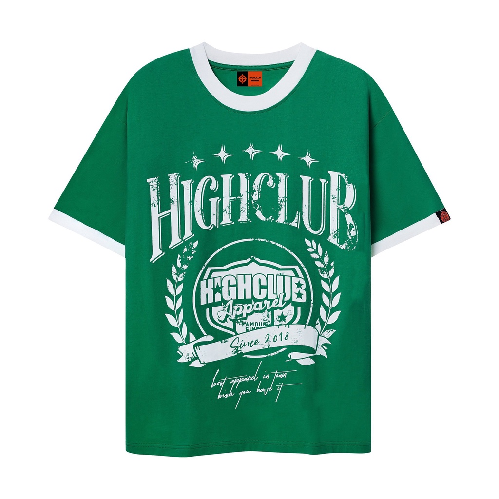 Áo Thun BADGE Tay Lỡ Unisex Nam/Nữ Kem/Đen/Nâu/Xanh Lá/Trắng/Đỏ Cổ Tròn - HIGHCLUB Brand Chính Hãng | BigBuy360 - bigbuy360.vn