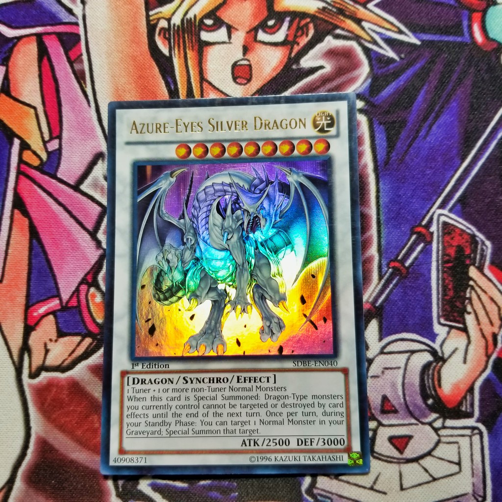 Thẻ bài Yugioh chính hãng | Azure-Eyes Silver Dragon | SDBE Ultra Rare
