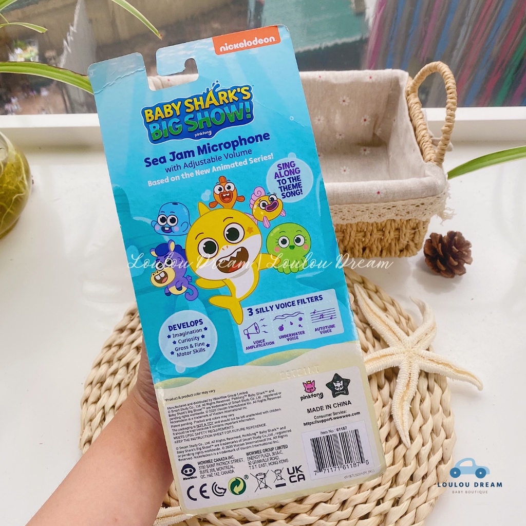 [Đồ chơi Baby Shark] Micro đồ chơi Baby Shark Sea Jam mô phỏng giọng nói và phát nhạc cho bé chính hãng Mỹ