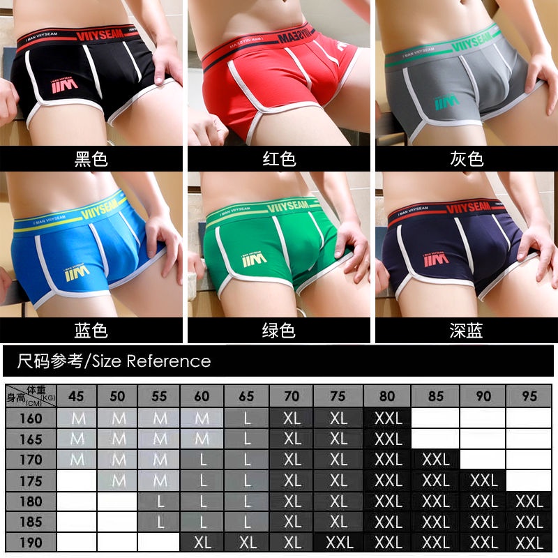 Bộ 1-3 Quần Lót Boxer Cotton Thoáng Khí Thời Trang Hàn Quốc Cho Nam