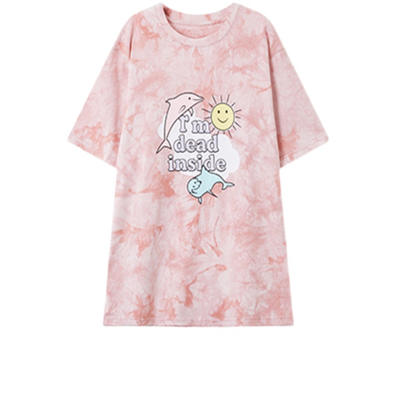 Áo thun nữ tay ngắn dáng rộng kiểu Hàn xinh xắn dễ phối đồ