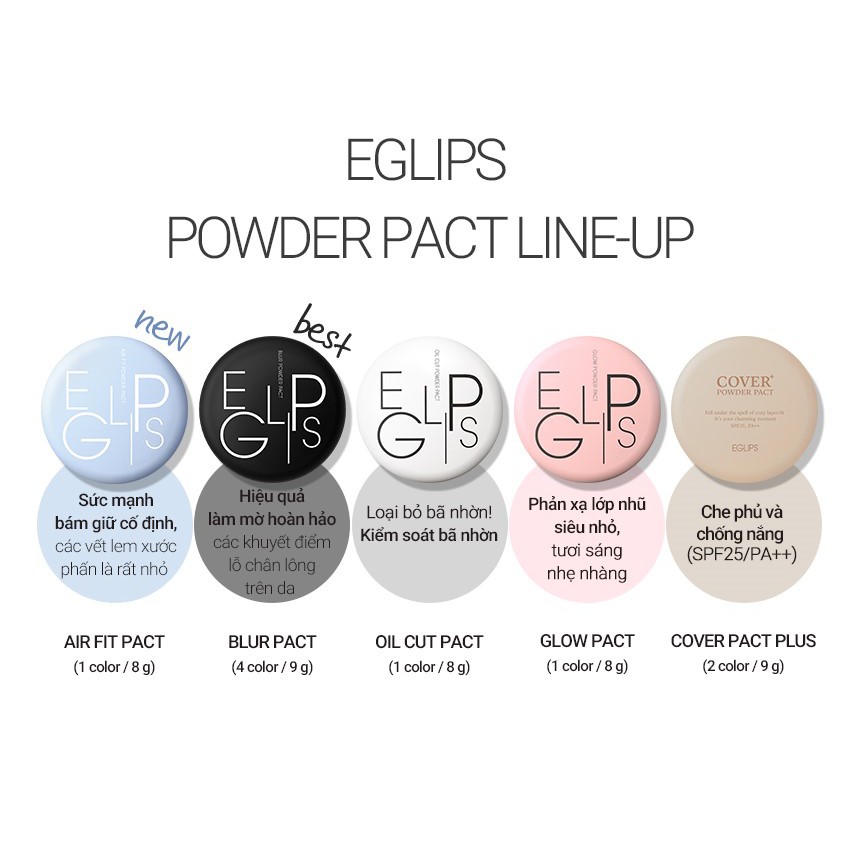 Phấn phủ dạng nén Eglips Air Fit Powder Pact 8g | BigBuy360 - bigbuy360.vn