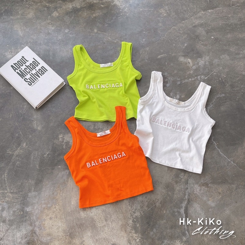 ÁO BA LỖ ÁO SÁT NÁCH croptop ba.LENCIAGA CHUẨN COTTON BOZIP LOẠI 1