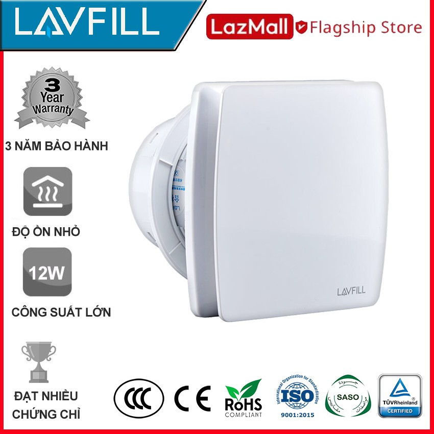 [FREESHIP 99K]_Quạt thông gió, quạt hút gió loại mặt phẳng LAVFILL LFWW-09Q