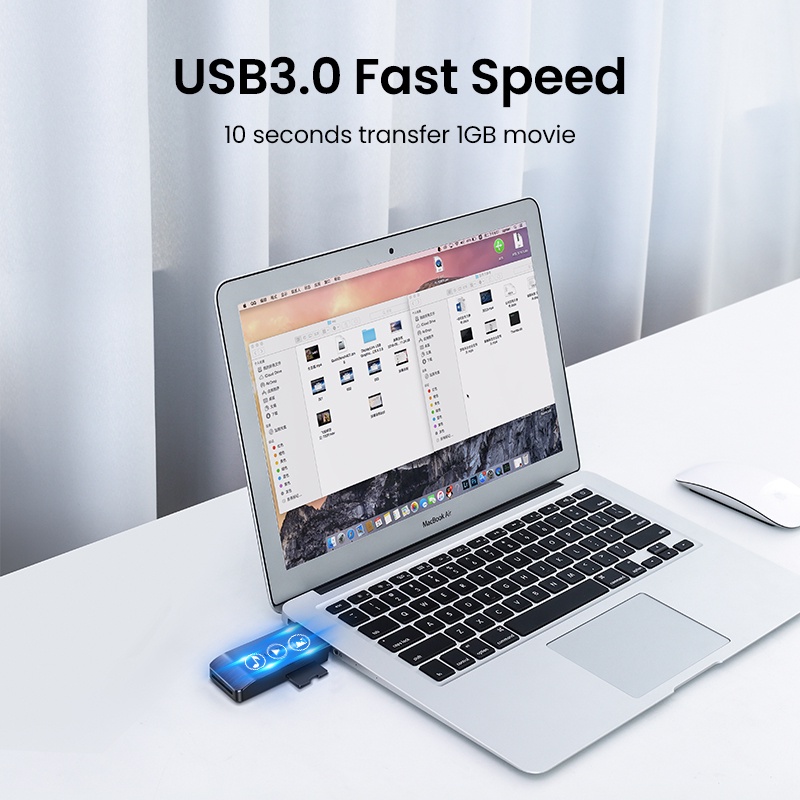 Đầu Đọc Thẻ Nhớ UGREEN Usb 3.0 Micro SD TF CF MS Dành Cho Máy Tính