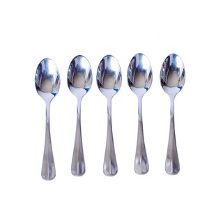 Muỗng café  gân giữa bằng inox: Muỗng nhỏ dành cho việc ăn bánh ngọt, nhâm nhi bên ly cà phê đen. Màu sắc sang trọng.