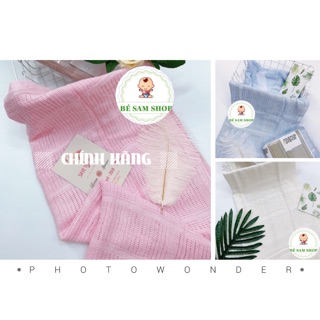 Chăn lưới sợi tre mama papa mềm mại thoáng khi cho bé sơ sinh