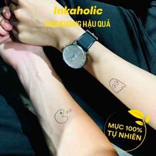 [CHÍNH HÃNG]💧Hình Xăm Tạm Thời Y Chang Xăm Thật💯Chiết xuất Tự Nhiên🕉️400+ Thiết Kế - Pacman