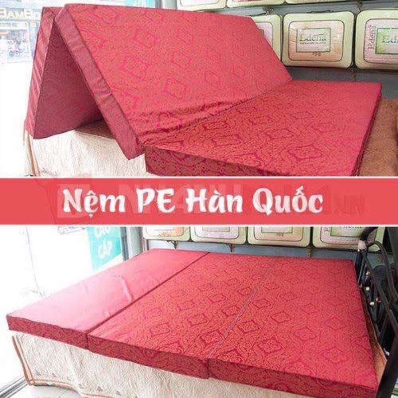 NỆM GẤP 3 HÀN QUỐC ÁO GẤM CAO CẤP(120X195X3CM