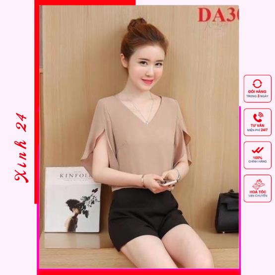 Áo sơ mi tay loe cổ chữ v trẻ trung phong cách Jina | BigBuy360 - bigbuy360.vn