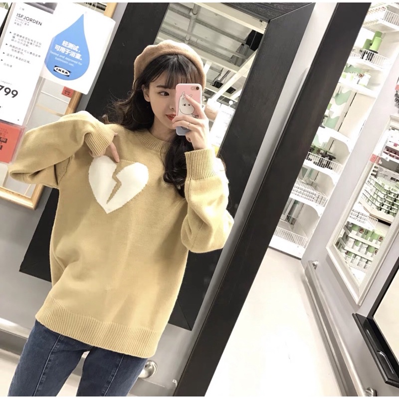 Áo sweater len trái tim Cheap moment EXO Chanyeol
