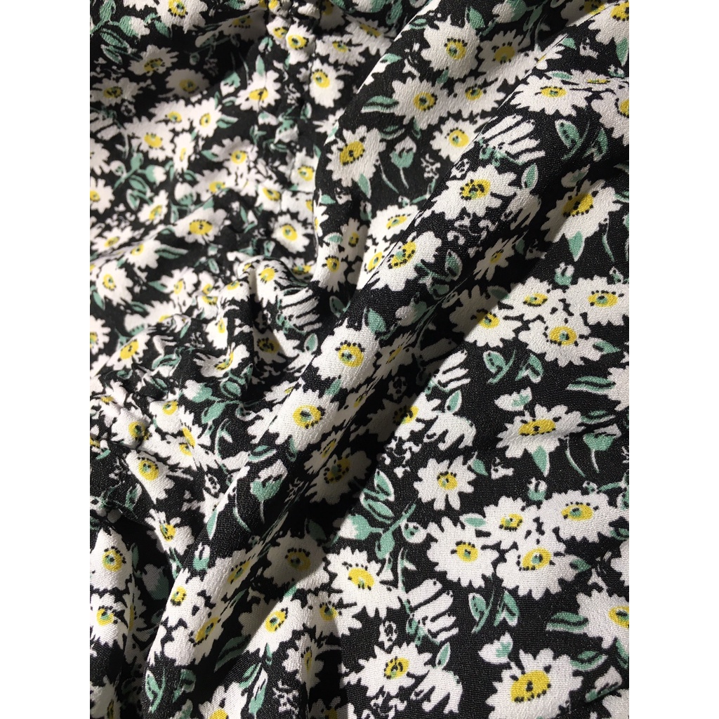 Đầm đen hoa nhí dây rút Jou Jou Dress Gem Clothing SP060298