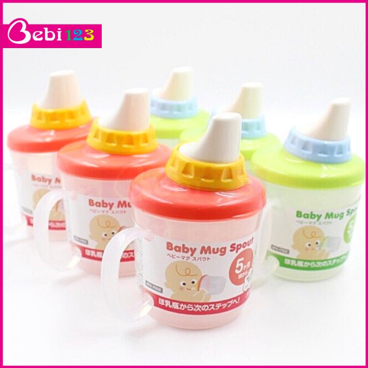 Bình Cốc Tập Uống Baby Mug Nhật Có Tay Cầm Cho Bé