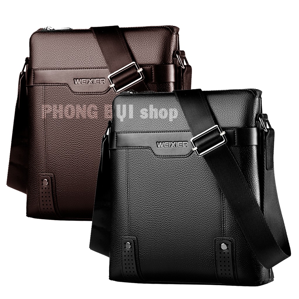 Túi Xách Da Nam Size To Đeo Chéo Đi Học Đựng Sách Vở Ipad, Ngăn Rộng Rãi, Túi Đeo Chéo Nam