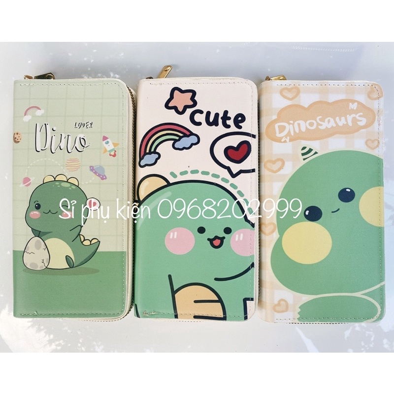 Ví cầm tay dài  Khủng Long cute 9 mẫu