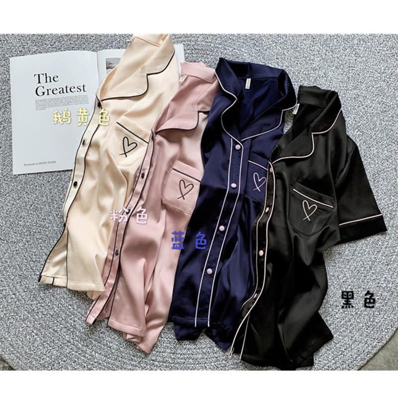 (Sỉ Tận Gốc) Bộ Lụa Satin Tim Túi Ngực Cao Cấp | BigBuy360 - bigbuy360.vn