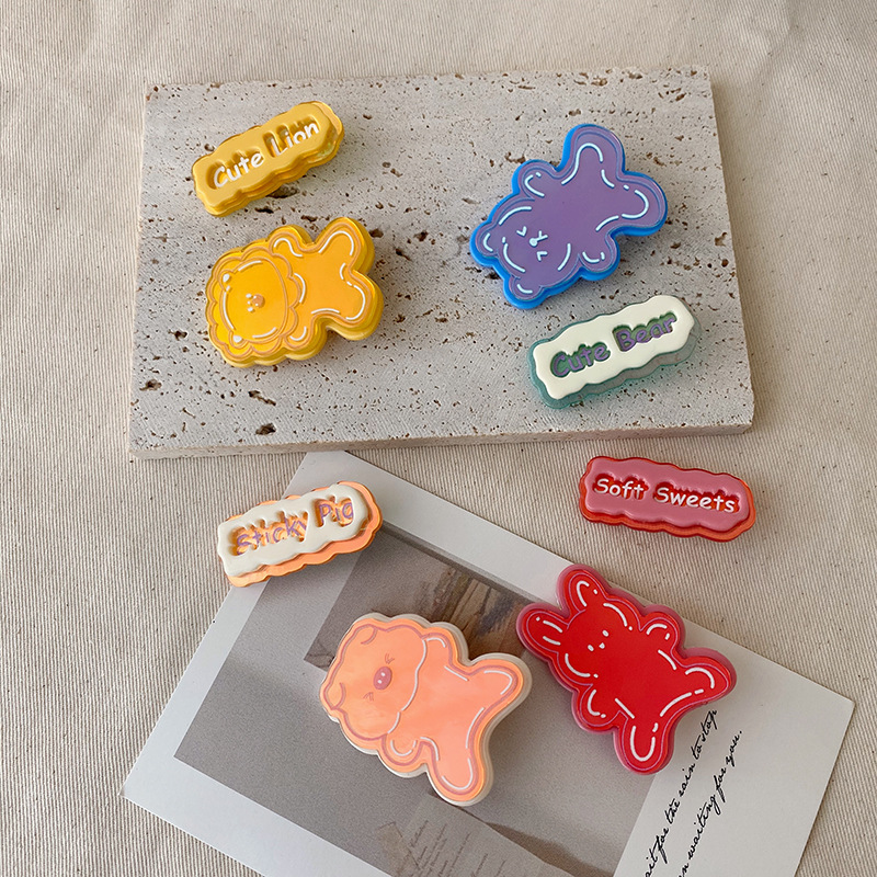 Kẹp tóc một bên giữ tóc con hình động vật nhỏ đơn giản dễ thương phong cách Hàn Quốc thời trang