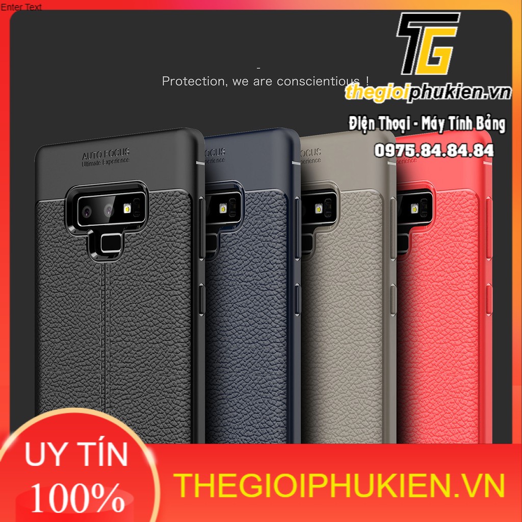 Ốp lưng Samsung Note 9 silicon giả da Auto Focus