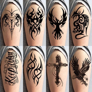 Hình Xăm Dán Nửa Cánh Tay Totem Hình Xăm Dán Chống Thấm Nước Lâu Dài Nam Mô Phỏng Cánh Tay Nhỏ Chân Rồng Chữ Thập Đại Bàng Hình Xăm Độc Đáo
