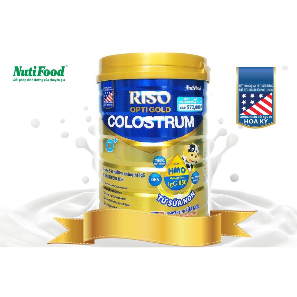 Sữa Riso Colostrum 0+ 800g - Bổ sung 2’-FL HMO, IgG Giúp bé tiêu hóa khỏe mạnh, tăng cường miễn dịch, ngăn ngừa táo bón