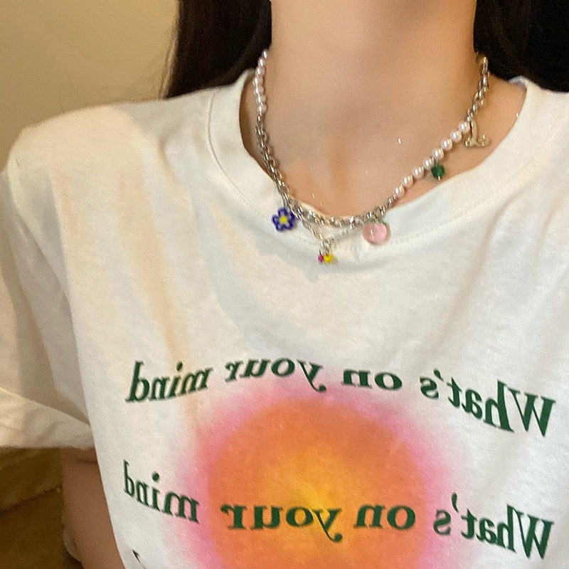 Vòng cổ Chuỗi Hạt Hình Quả Đào Đơn Giản