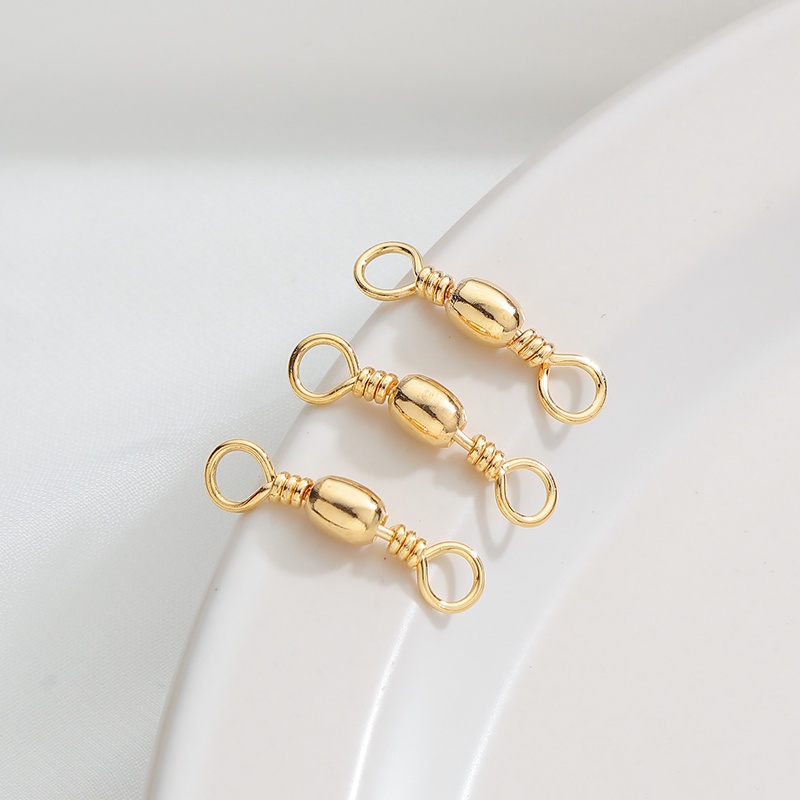 Set 2 Khóa Số 8 Bằng Đồng Mạ Vàng 14K Dùng Làm Trang Sức diy