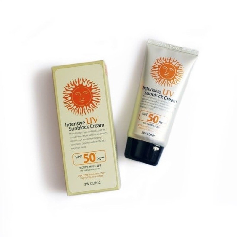 Kem Chống Nắng 3W Clinic Intensive Uv Sunblock Cream SPF 50 PA+++