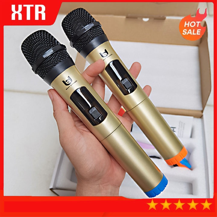 Micro Không Dây, Micro đôi Hát Karaoke W003, Chuyên Dành Cho Mọi Loa Kéo, Âm Ly - Tần Số 50, Hát Nhẹ Và Êm