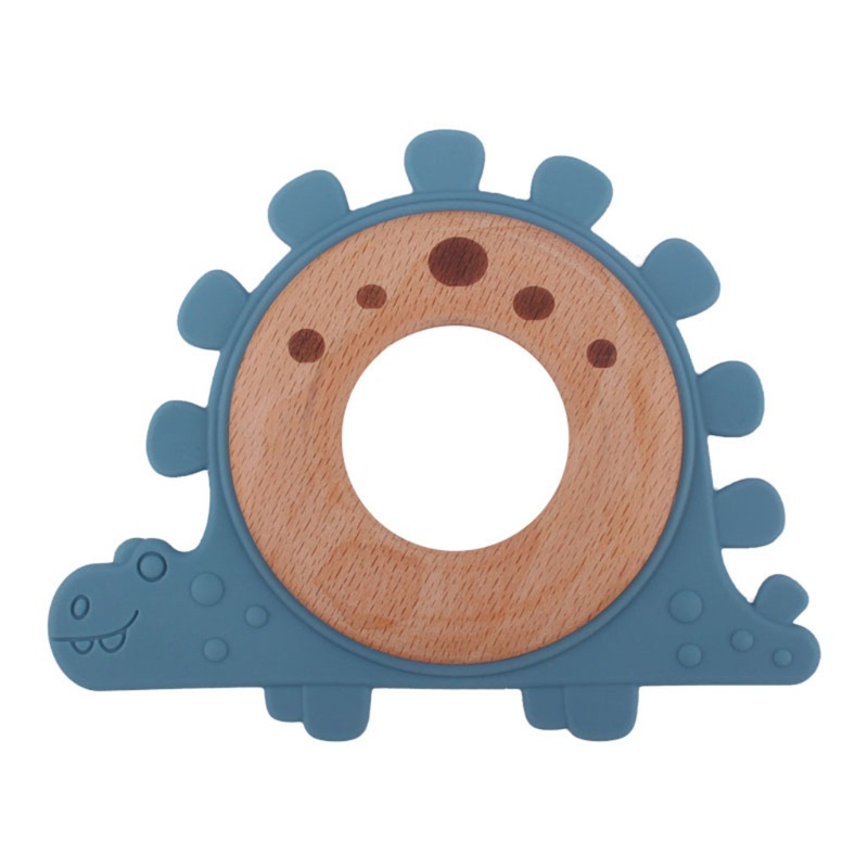 Đồ Chơi Ngậm Nướu Hình Khủng Long Hoạt Hình Bằng Silicon Cho Bé