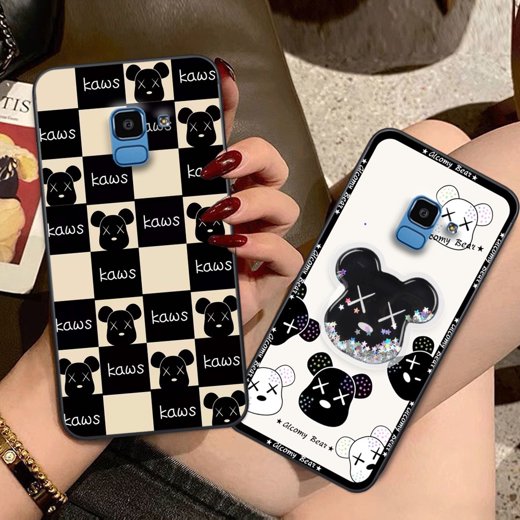 Ốp lưng Samsung J6 2018 / J6 Plus / J6+ trái tim họa tiết caro, mikey họa tiết beabrick kaws cute