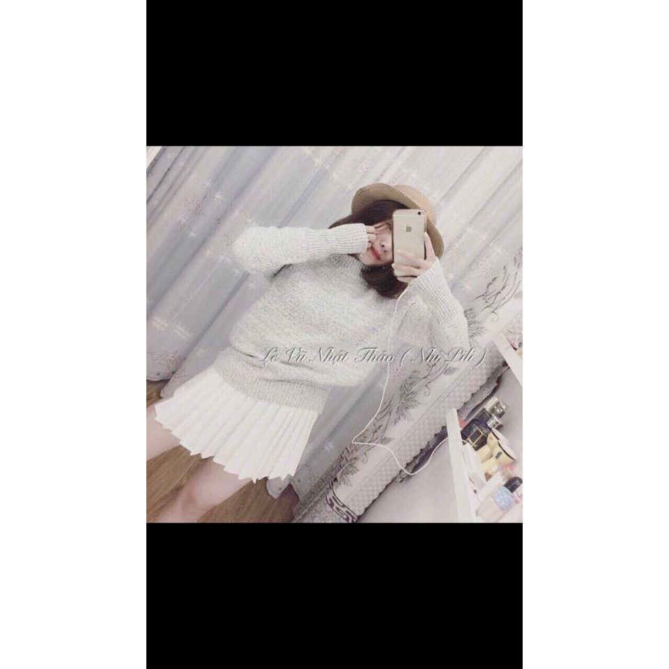 Áo len cổ 3 phân tay lật | BigBuy360 - bigbuy360.vn