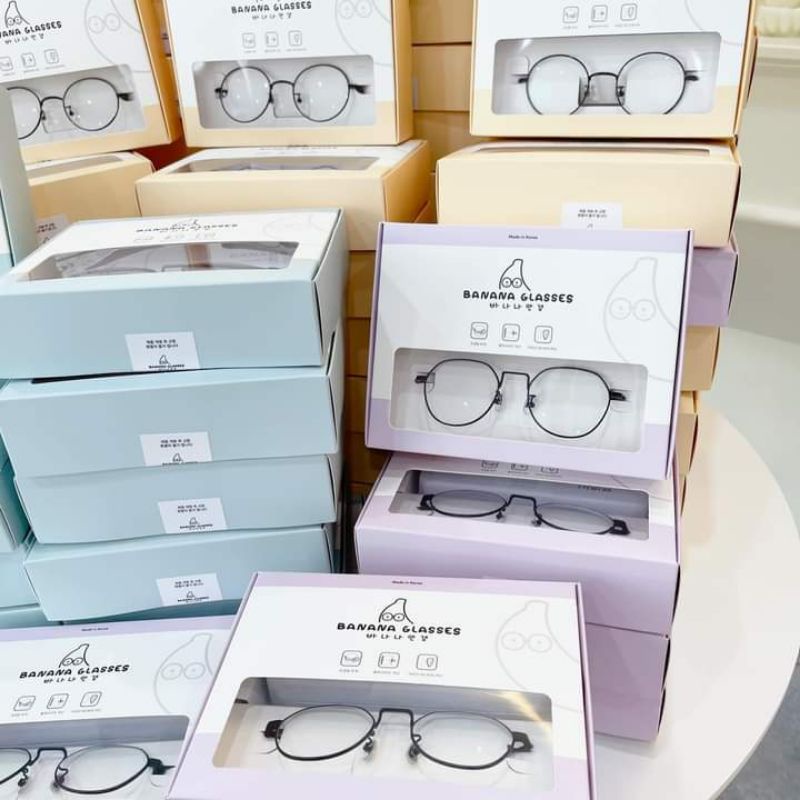 Kính chống cận,tia UV,chống ánh sáng xanh Banana Glasses Hàn Quốc
