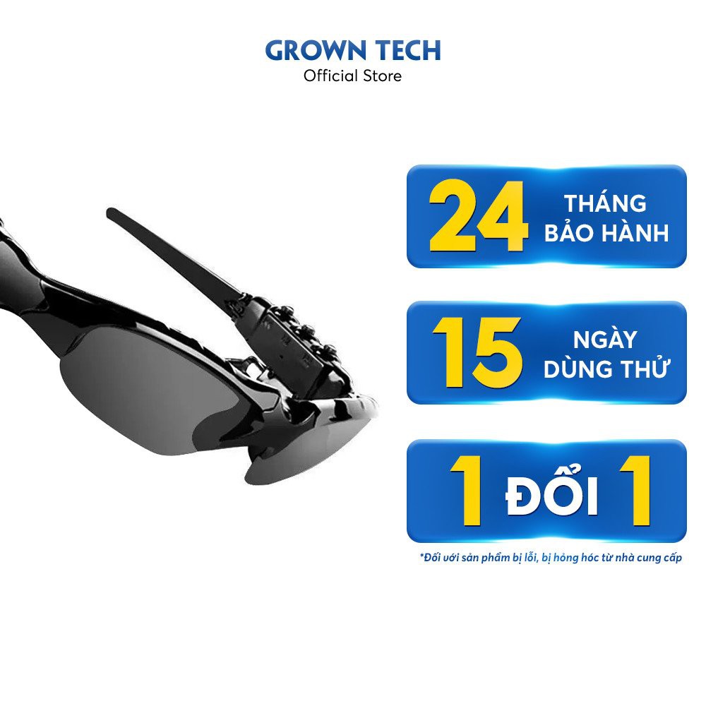 Mắt kính Bluetooth Sport GrownTech V4.1 kết nối điện thoại tiện lợi chống tia UV