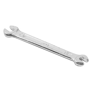 Silver tone 5.5mm x 7mm u shape double open-end wrench tool