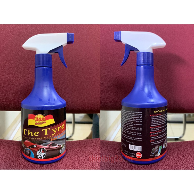 Chai xịt dưỡng đen và bóng lốp  xe 303 - 500ml
